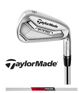 New 2017 Taylormade Golf P 770 Irons P770 KBS C-Taper Satin 3* Flat -1" Short image 1