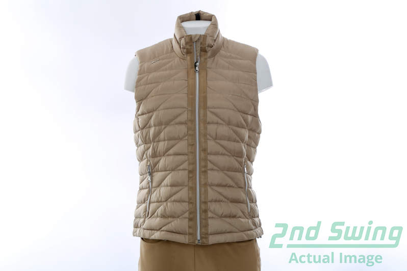 New Womens Ralph Lauren RLX Golf Vest Large L Tan MSRP $200 image 1