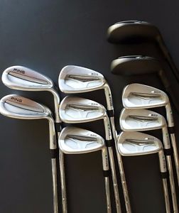 ping s55 5-w Modus 130s, Glide 56, 60, and I25 3, 4 hybrid only 6 rounds played! image 1