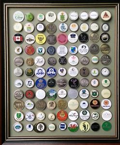 Rare Framed golf ball marker collection from around the world. Great gift. image 1