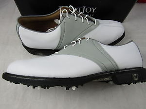Footjoy FJ MyJoys Icon V-Saddle 52041 White Grey 12 Medium image 1