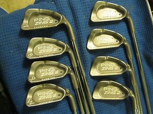 Ping Zing 2 oversize iron set 3-W blue dot JZ stiff flex steel shafts image 1