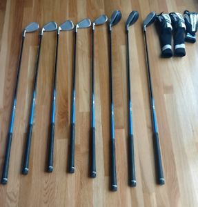 Adams Idea 3-5 hybrid 6-9, PW irons senior flex lite used image 1