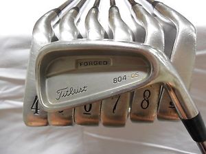 Used RH Titleist 804 OS Iron Set 4-9 NS Pro Steel Shaft Regular Flex +1/2" image 1