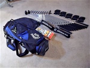 CALLAWAY GOLF SET - BAG, IRONS, WOODS; WILSON PUTTER. HEADCOVERS.  LEFT HANDED. image 1
