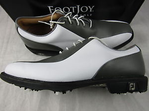 Footjoy FJ MyJoys ICON BICYCLE TOE Golf Shoes 52080 White Dark Grey 10 N image 1