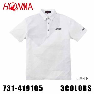 HONMA GOLF JAPAN MEN'S GEOMETRY PATTERN PRINT SHIRT 731-419105 (M, L,LL,XL) 2017 image 1