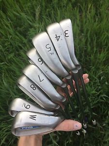 PING G5 Iron Golf Club. COMPLETE 3-PW Set White Dot image 1