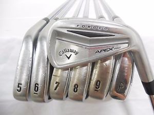 Used RH Callaway Apex Pro Iron Set 4-PW DG Steel Shaft Regular Flex +1/2" R image 1
