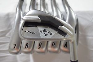 Used RH Callaway Apex Iron Set 6-AW KBS Tour Steel Extra Stiff Flex X-Flex image 1