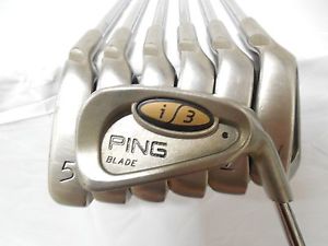 Used RH Ping i3 Blade Iron Set 4-PW JZ Steel Shafts Stiff Flex Black Dot S-flex image 1