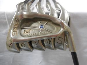 Used RH PING ISI Nickel Iron Set 6-SW Blue Dot Graphite Regular Flex Shafts image 1