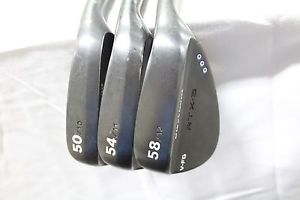 Used Cleveland RTX-3 Black Wedge Set 50 54 58 NSPRO Modus 3 105 Wedge image 1