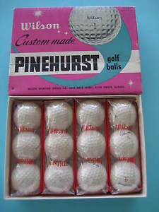 VINTAGE SCARCE c.1950s WILSON PINEHURST NC SIGNATURE 1 DOZEN GOLF BALL BOX SET image 1