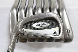 Used LH Titleist DCI 762 3-PW Iron Set Rifle 6.5 Steel Extra Stiff Flex X +1/2" image 1