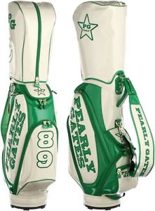 PEARLY GATES Tour Type Enamel GOLF CART CADDY BAG CB SMILE SERIES White Green JP image 1