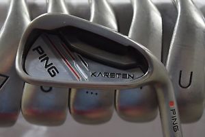 Used RH PING Karsten Iron Set 6-AW CFS Steel Regular Flex Red Dot R-Flex image 1