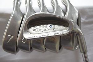Used RH PING Eye 2 Iron Set 6-SW ZZ-Lite Steel Stiff Flex Blue Dot S-Flex Eye-2 image 1
