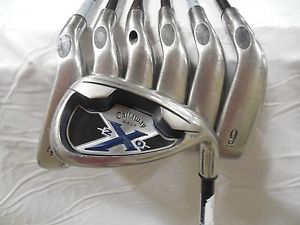 Used RH Callaway X-20 Iron Set 4-PW Callaway X Graphite Stiff Flex X20 S-Flex image 1