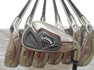 Used RH Callaway Fusion Wide Sole Iron Set 5-AW Callaway Graphite Regular Flex image 1