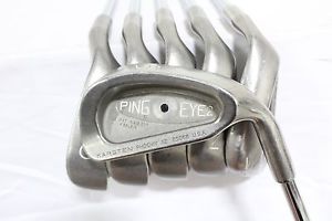 Used Ping Eye 2 Iron Set Black Dot 5-Pw Steel Shaft Reg image 1