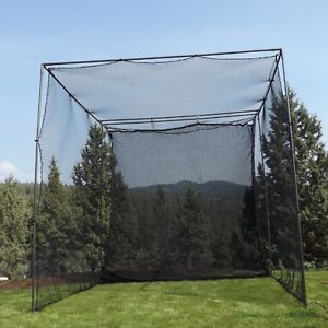 10' X 10' X 10' Golf Cage Net + Golf Netting Impact Panel + 1" Steel Frame NEW! image 1