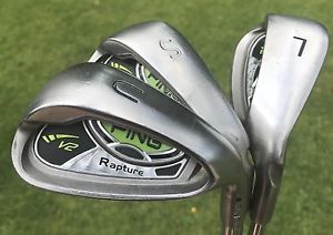 PING RAPTURE V2 WEDGE SET - UW, SW AND LW - BLACK DOT - AWT SHAFTS image 1