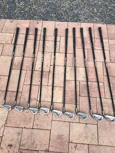 PING i3 O-SIZE Black DOT IRONS SET 3-PW, UW, SW, Ping Graphite 350 series Reg fl image 1