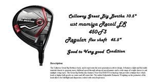 CALLAWAY GREAT BIG BERTHA DRIVER-10.5* Reg flex UST Mamiya Recoil ES 450 f3 image 1