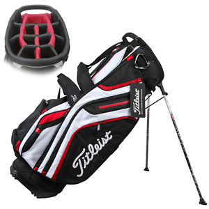 Titleist Men's 14 Way Stand Bag Black/White/Red image 1