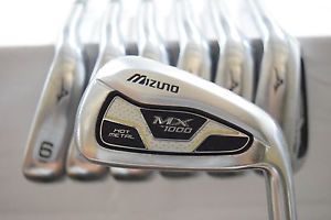 Used RH Mizuno MX 1000 Iron Set 5-GW Steel True Temper Gold Series S300 image 1