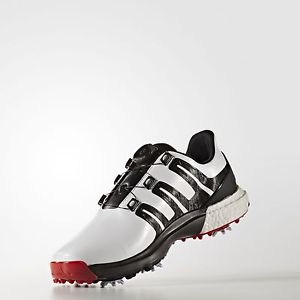 adidas powerband BOA boost Wide Herren Golfschuh weiss/sw/rot, UK 10,5 - 45 1/3 image 1