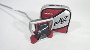 Nice! -LH- TAYLOR MADE 2017 SPIDER TOUR PLATINUM 35" PUTTER w/HEADCOVER image 1