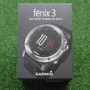 Garmin Fenix 3 Multi-Sport Training GPS Watch - Grey with Black Band - NEW image 1