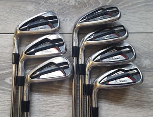 LH Titleist 714 AP1 Dynamic Gold 300 Stiff Flex Irons 5-W image 1