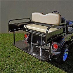 EZGO TXT Golf Cart Rear Seat / Utility Box Kit - Color: TAN image 1