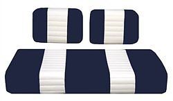 Navy &amp; White EZGO Electric Marathon Golf Cart Seat Cushion 1993 &amp; Older image 1