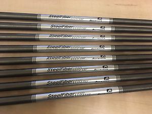 Pulled Aerotech SteelFiber i110 CW X-Stiff Flex Iron Shafts 3-PW  .355 Tip Size image 1