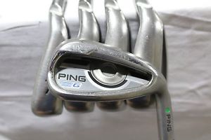 Used RH Ping G Green Dot Iron Set 7-GapW Graphite Ping CFS65 SR Senior Flex image 1