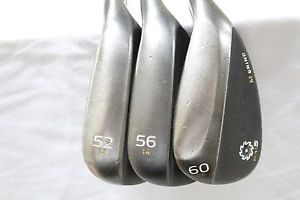 Used Titleist Vokey SM5 Black Wedge Set 52.12 56.14 60.08 Black Wedge Set Vokey image 1