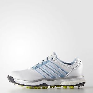 adidas adipower boost II Damen Womens Golfschuh (weiß/blau) UK 6,5 / 40 - NEU image 1