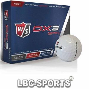 72 E WILSON STAFF DX3 SPIN BLANCO - PELOTAS DE GOLF 6 DOCENA image 1