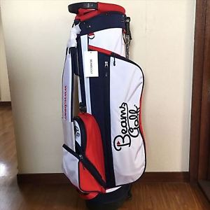 BEAMS GOLF Stand Caddy Bag Lightweight specification Tricolor color Rare NEW image 1