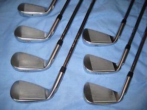 ping S55 irons 4 PW, blue dot with True Temper Dynamic gold stiff shafts image 1