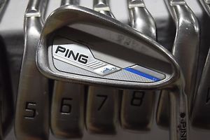 Used RH Ping iE1 Iron Set 3-PW Ping CFS Steel Shafts Regular Flex Black Dot i-E1 image 1