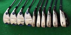 CLEVELAND G7 Black Pearl irons 5 thru pw with Cleveland Launcher DST hybrids RH image 1