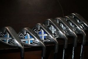 RH Callaway X22 Irons 3,4,5,7,8,9 S Wedge FIT-ON Graphite Regular Flex image 1